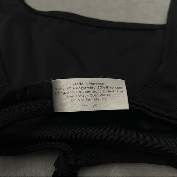 Solid and Striped Solid Black Bailey Knot One-Piece Swimsuit 21877 - Picture 6 of 8